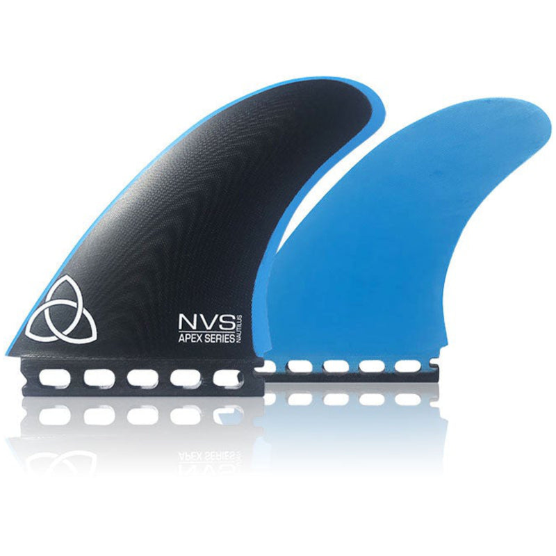 Load image into Gallery viewer, NVS Nautilus Apex Series Futures Compatible Twin + 1 Fin Set - Blue/Black
