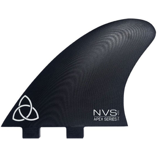 NVS Ono Apex Series Keel FCS Compatible Twin Fin Set - Black