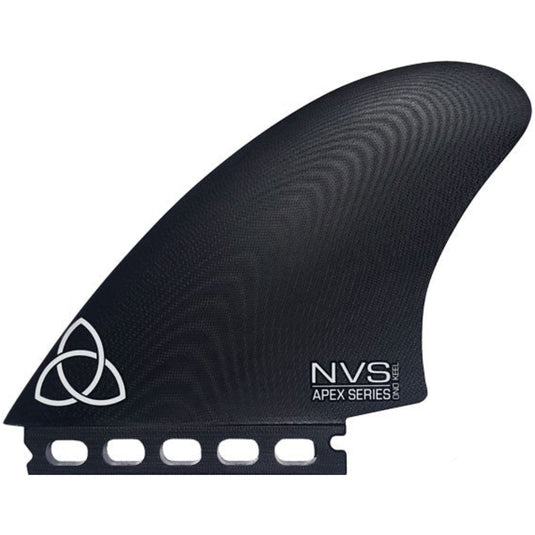 NVS Ono Apex Series Keel Futures Compatible Twin Fin Set - Black