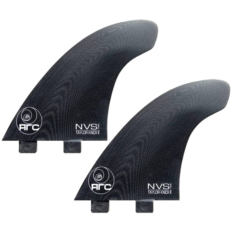 Load image into Gallery viewer, NVS Taylor Knox Apex Series FCS Compatible Twin Fin Set - Black
