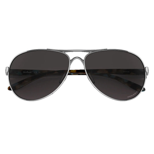Oakley Women's Feedback Sunglasses - Polished Chrome/Prizm Grey Gradient