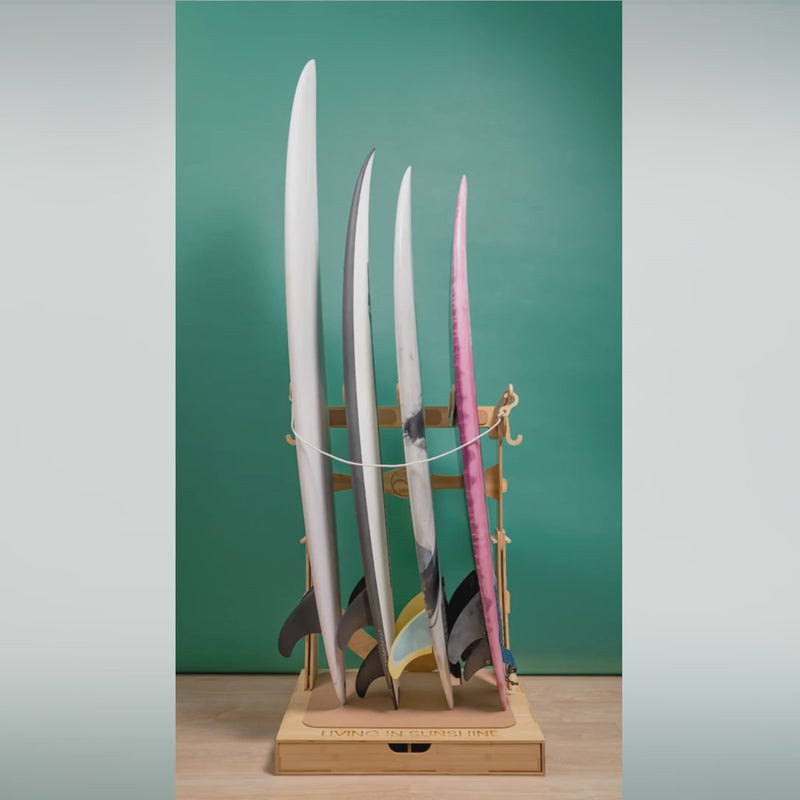 Load and play video in Gallery viewer, Liss The Spirit Rack Surfboard Stand 6
