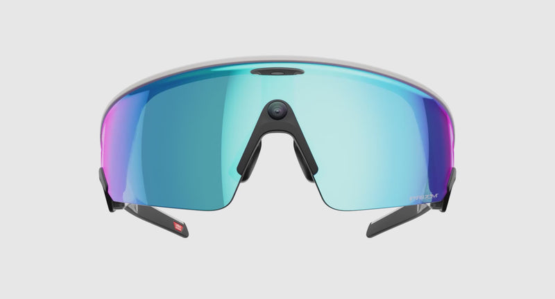 Load and play video in Gallery viewer, Oakley Meta Vanguard Sunglasses - White/Prizm Sapphire

