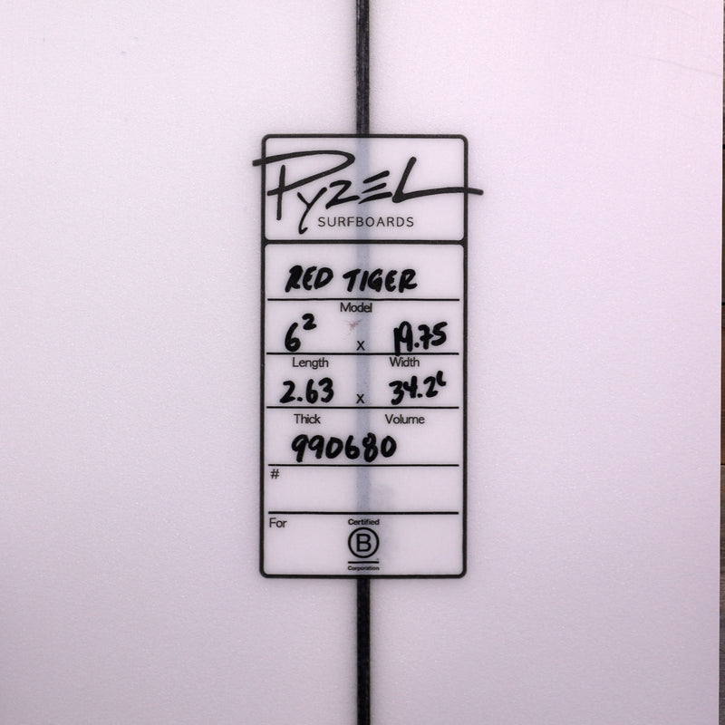 Load image into Gallery viewer, Pyzel Red Tiger 6'2 x 19 ¾ x 2 ⅝ Surfboard
