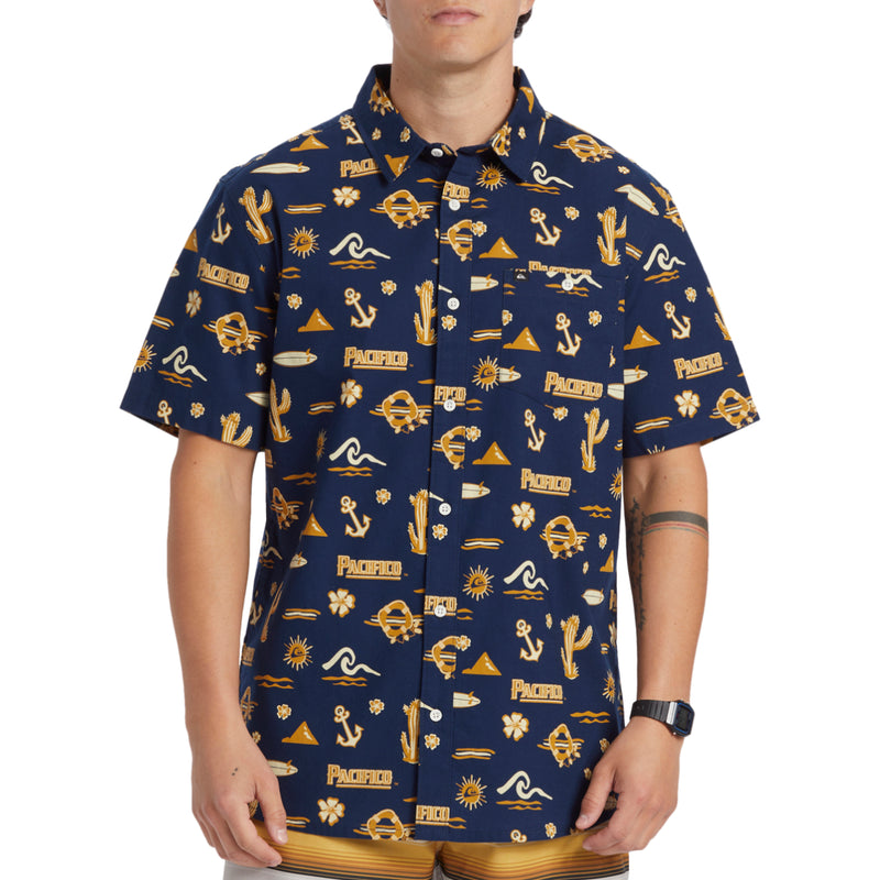 Load image into Gallery viewer, Quiksilver Pacifico Short Sleeve Button Up Shirt
