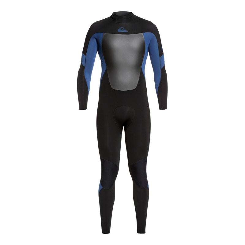 Load image into Gallery viewer, Quiksilver Syncro 3/2 Back Zip Wetsuit - Black Black/Iodine Blue Iodine 
