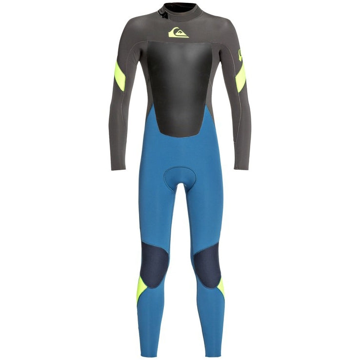 Load image into Gallery viewer, Quiksilver Youth Syncro 3/2 Back Zip Wetsuit -Marina/Jet Black
