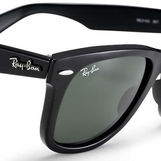 Load image into Gallery viewer, Ray-Ban Original Wayfarer Classic Polarized Sunglasses - Black/Crystal Green
