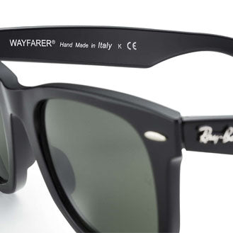 Load image into Gallery viewer, Ray-Ban Original Wayfarer Classic Polarized Sunglasses - Black/Crystal Green
