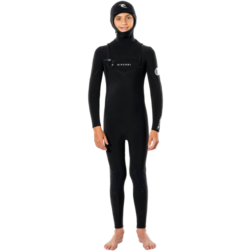 Load image into Gallery viewer, Rip Curl Youth Dawn Patrol 5/4 Hooded Chest Zip Wetsuit
