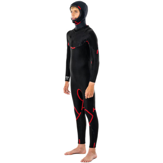 Rip Curl Youth Dawn Patrol 5/4 Hooded Chest Zip Wetsuit