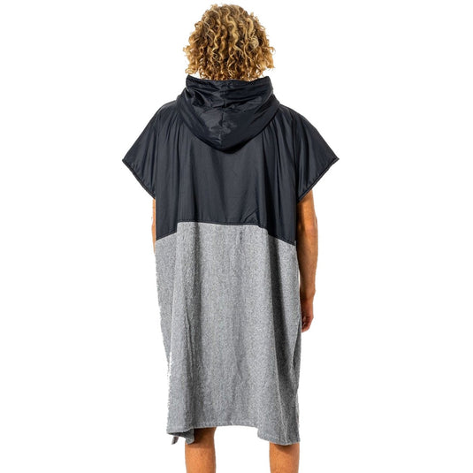 Rip Curl Viral Anti-Series Hooded Towel Changing Poncho - Black/Grey