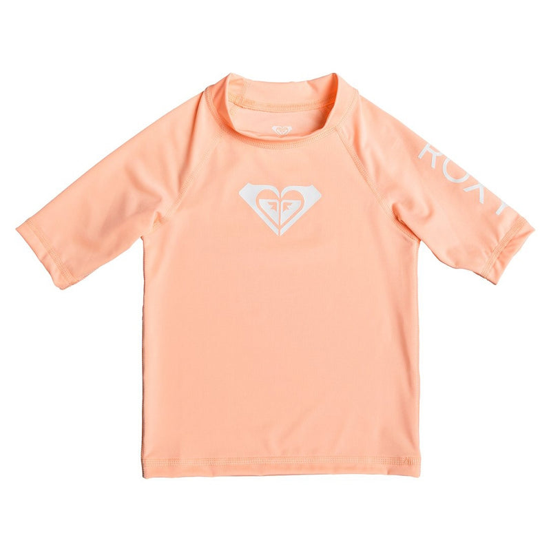 Load image into Gallery viewer, Roxy Youth Girls Whole Hearted Short Sleeve Rash Guard - Souffle
