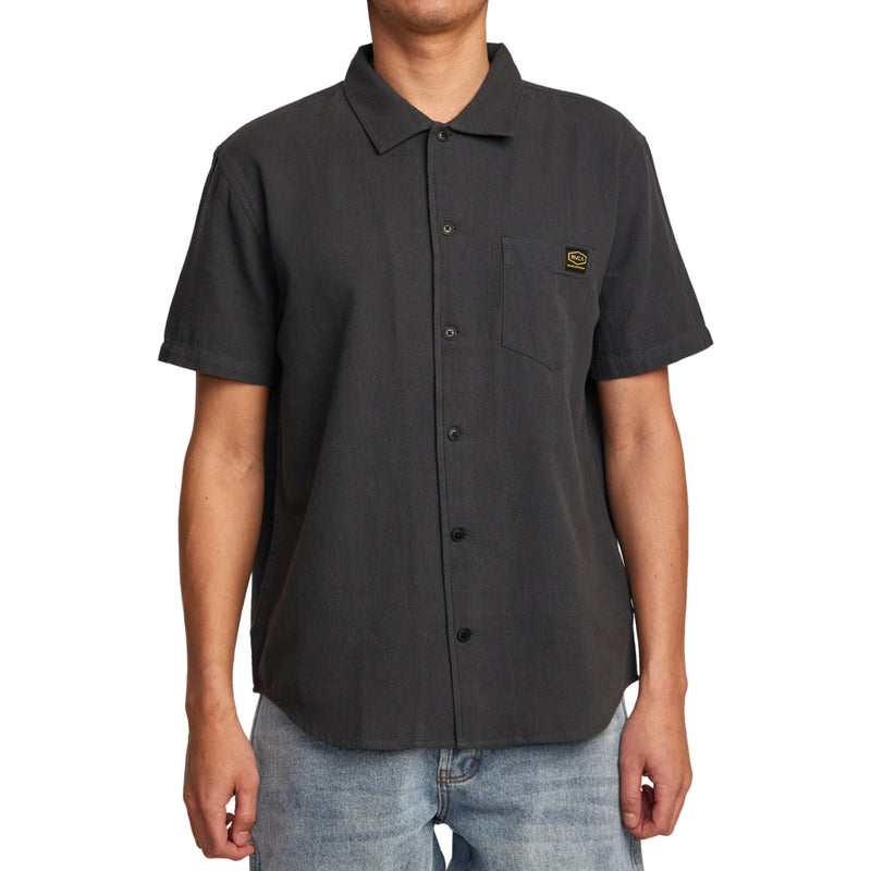 Load image into Gallery viewer, RVCA Day Shift Short Sleeve Button Down Shirt
