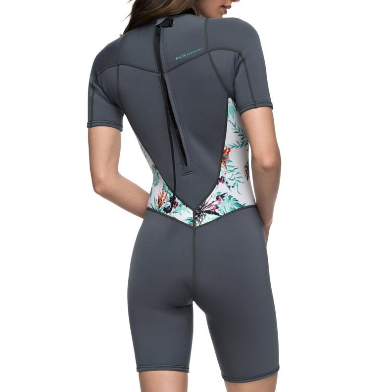 Load image into Gallery viewer, Roxy Women&#39;s Syncro 2mm Short Sleeve Spring Wetsuit - Ash/Pistachio
