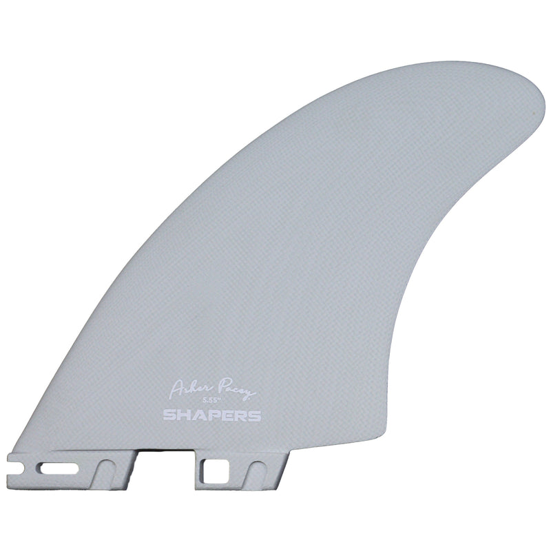 Load image into Gallery viewer, Shapers Asher Pacey FCS II Compatible Twin + 1 Fin Set - 5.55&quot;
