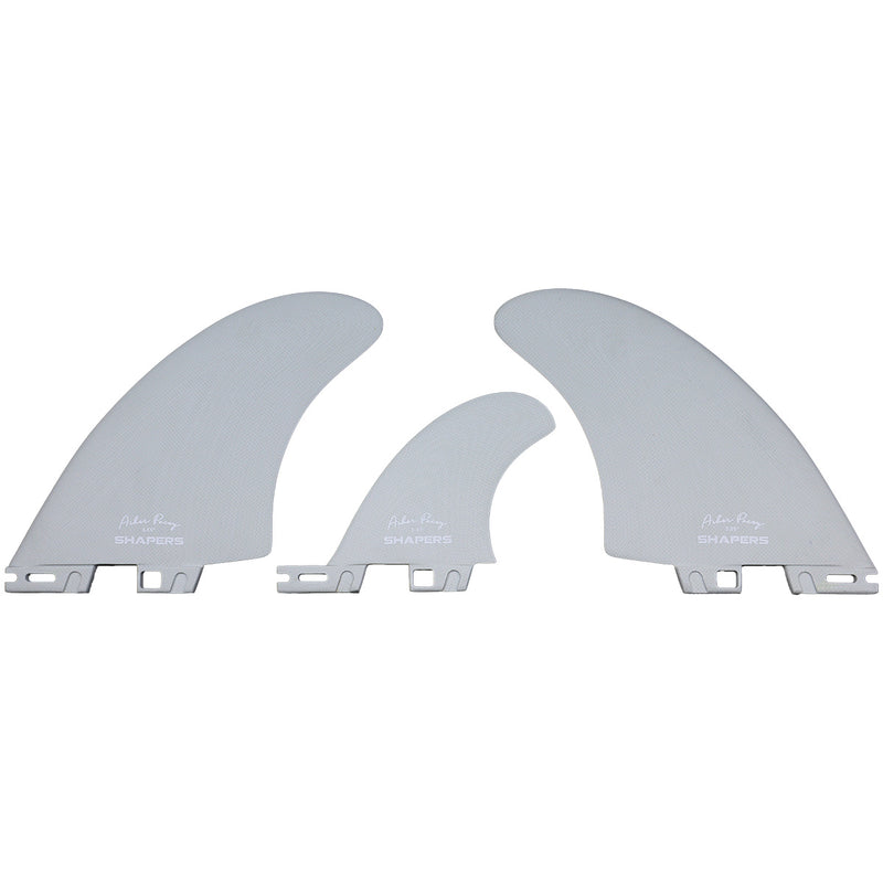 Load image into Gallery viewer, Shapers Asher Pacey FCS II Compatible Twin + 1 Fin Set - 5.55&quot;
