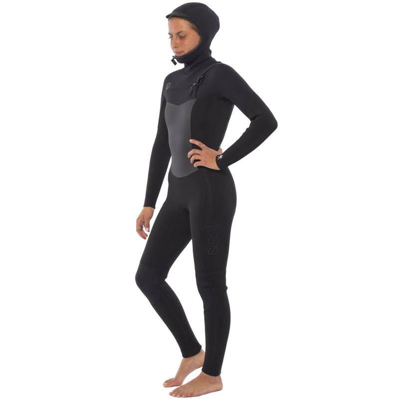 Load image into Gallery viewer, Sisstrevolution Women&#39;s Seven Seas 5/4 Hooded Chest Zip Wetsuit
