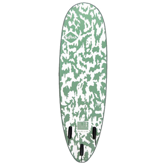 Softech Bomber 6'10 x 21 ½ x 3 Soft Surfboard - Smoke Green/White
