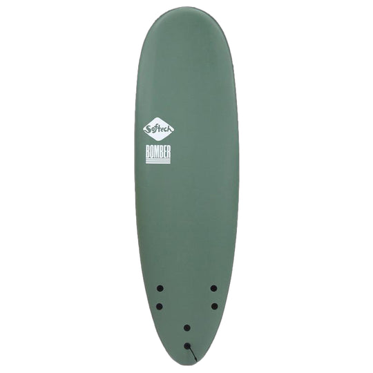 Softech Bomber 6'10 × 21 ½ × 3 Soft Surfboard - Smoke Green/White