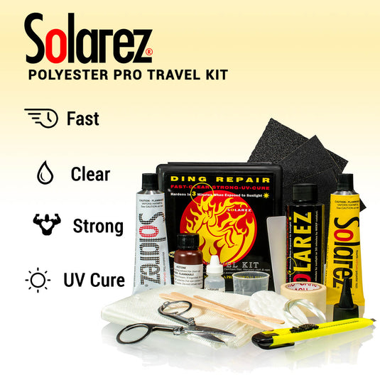 Solarez Polyester Pro Travel Ding Repair Kit