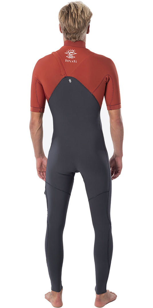 Rip Curl E-Bomb S/S 2mm Zip Free Wetsuit  - Back