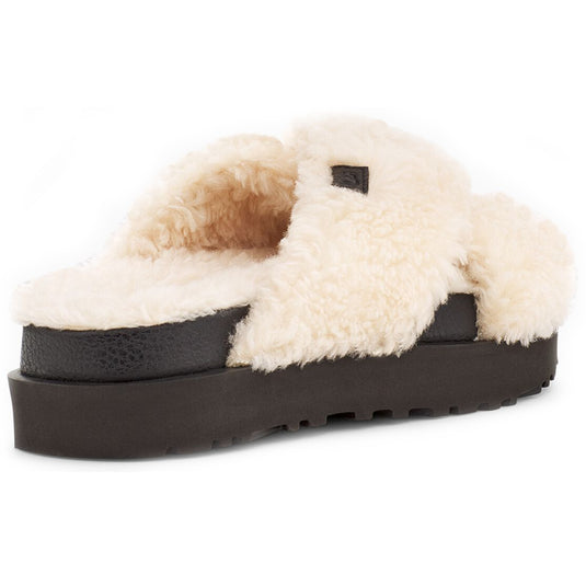 UGG Women's Australia Fuzz Sugar Cross Slide Slippers