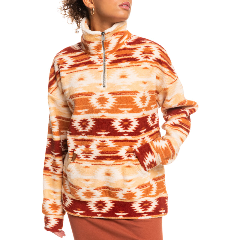 Load image into Gallery viewer, Volcom Women&#39;s Live Out Loud Half-Zip Fleece Sweatshirt
