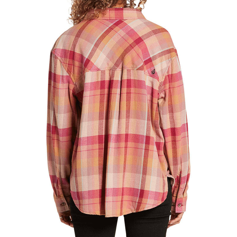 Load image into Gallery viewer, Volcom Women&#39;s Plaid To Meet U Button Down Flannel
