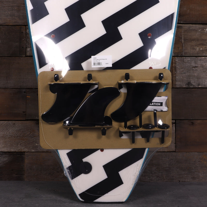 Load image into Gallery viewer, Wave Bandit Easy Rider 9'0 × 24 × 3 ½ Surfboard - Blue/White Bolt 3
