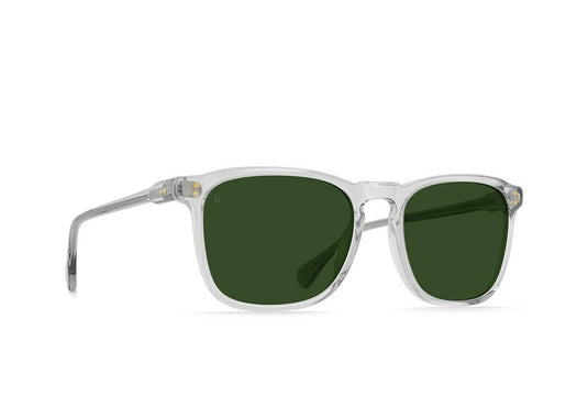 Raen Wiley Sunglasses - Fog Crystal/Bottle Green - Side Angle