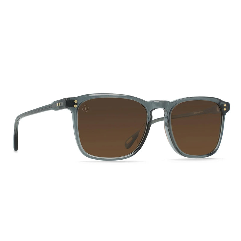 Load image into Gallery viewer, Raen Wiley Sunglasses - Slate / Vibrant Brown - Side angle
