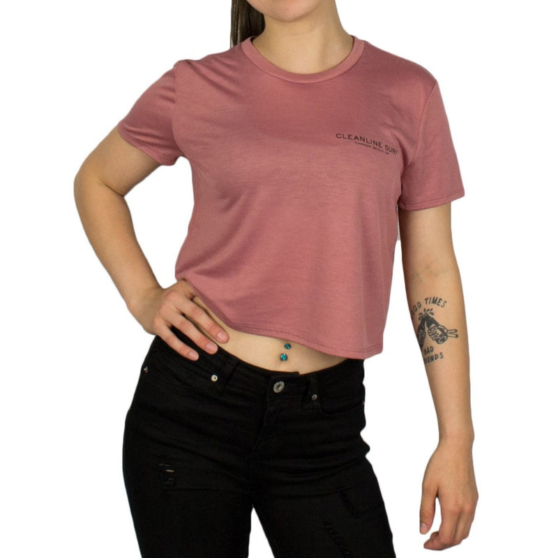 Load image into Gallery viewer, Cleanline Women&#39;s Haystack Rays Cropped Top - Mauve
