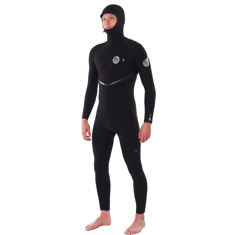 Load image into Gallery viewer, Rip Curl E- Bomb 4/3 Zip Free Hooded Wetsuit 
