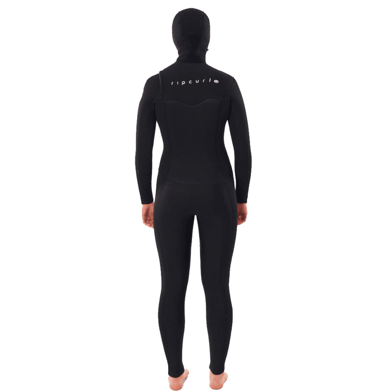 Load image into Gallery viewer, Rip Curl Women&#39;s 5/4 Dawn Patrol Hooded Chest Zip Wetsuit - back
