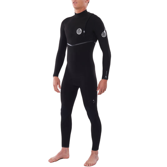 Rip Curl Flashbomb 4/3 Zip Free Wetsuit - Black Front