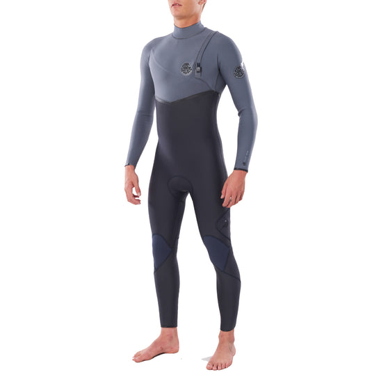 Rip Curl Flashbomb 4/3 Zip Free Wetsuit - Charcoal Grey Front
