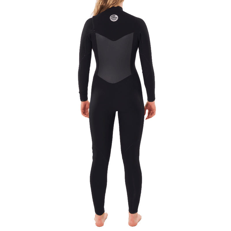 Load image into Gallery viewer, Rip Curl Women&#39;s Flashbomb 4/3 Chest Zip Wetsuit - Black Back
