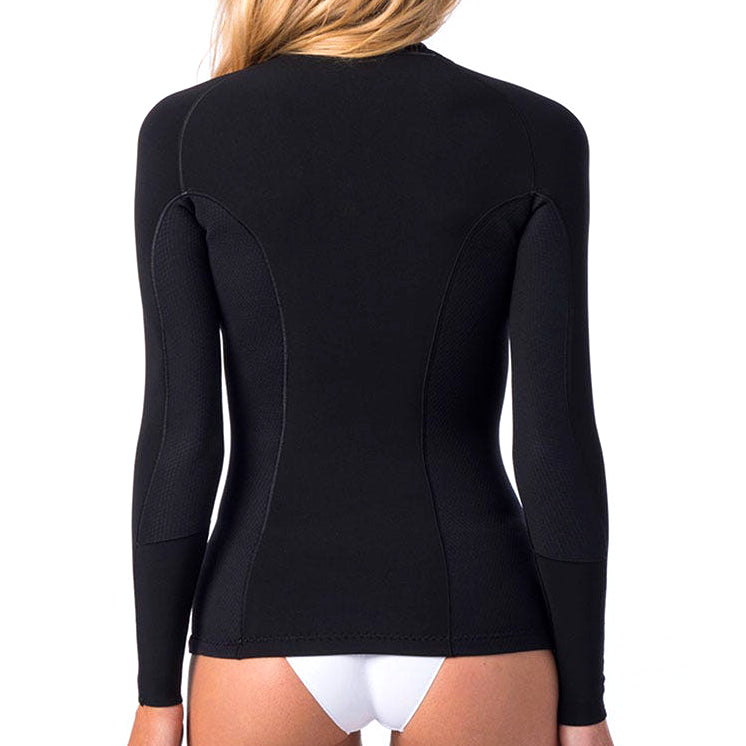Load image into Gallery viewer, Rip Curl Women&#39;s G-Bomb 1mm Chest Zip Long Sleeve Jacket - Black
