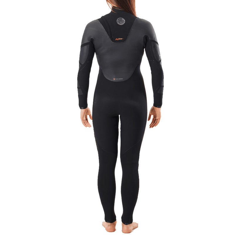 Load image into Gallery viewer, Rip Curl Women&#39;s Flashbomb Heat Seeker 4/3 Chest Zip Wetsuit - Back 
